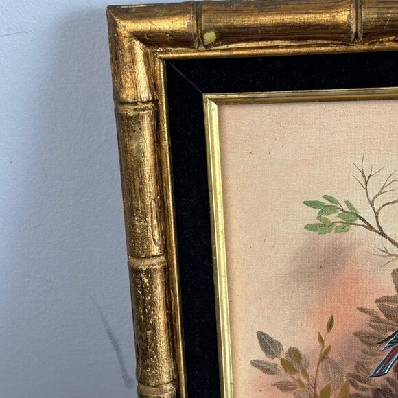 Vintage Bird Painting Frame By Pearl Artist Multicolor Size 15x20 - Picture 8 of 10